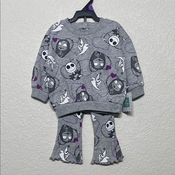 Disney Other - Disney Gray & Purple The Nightmare Before Christmas Baby Girl 12 Months Set
